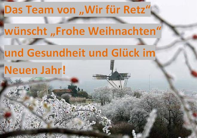 Das Team von WIR für RETZ wünscht Frohe Weihnachten