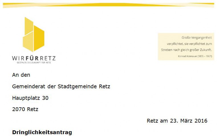Dringlichkeitsantrag wg. zeitlicher, betragsmäßiger und widmungskonformer Festlegung  von Zuschüssen zur AEB