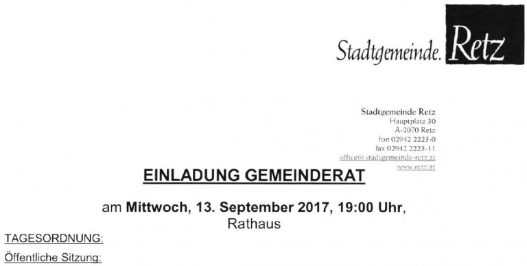 Gemeinderatssitzung vom 13. September – die Ergebnisse in Kürze