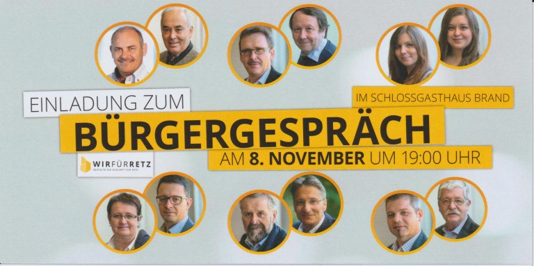 8. November 2018 – Bürgergespräche von WIR FÜR RETZ