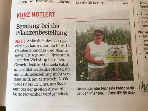 Aktion Heckentag nutzen!